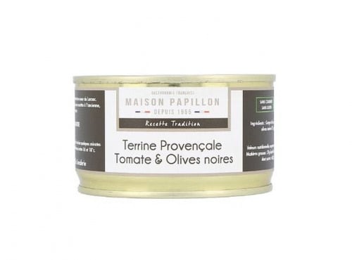 Maison PAPILLON - Artisan depuis 1955 - Terrine Provençale Tomate et Olives Noires 130g