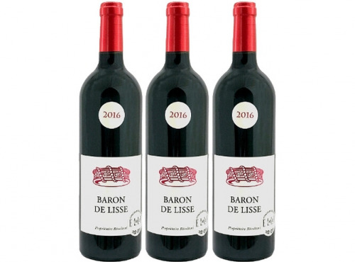 Bonas Lisse Vignoble - Merlot Rouge 2016 - IGP Agenais x3