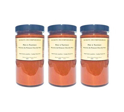 Secrets Incomparables - Pâte à Tartiner Noisettes du Piémont IGP Chocolat Noir (Offre -5%: 720gx3)