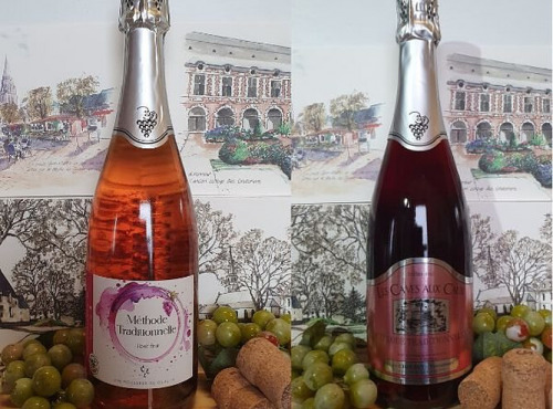 Cave Creuzet - Les Caves aux Caux - Vin pétillant Rosé - Lot de 3 Brut et 3 Demi-sec