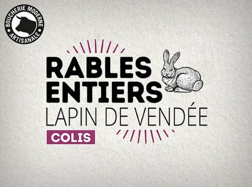 Boucherie Moderne - RABLES ENTIERS DE LAPIN DE VENDÉE - 5kg