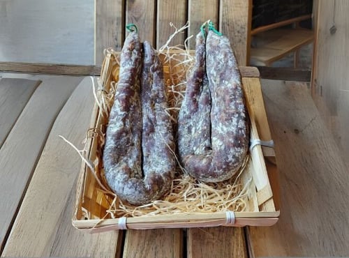 Duo Gascon - Lot de 2 Saucisses sèches de Porc Noir – 500g