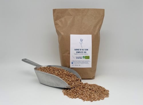 La Ferme d'Autrac - Farine de Blé BIO Semi-complète 1kg