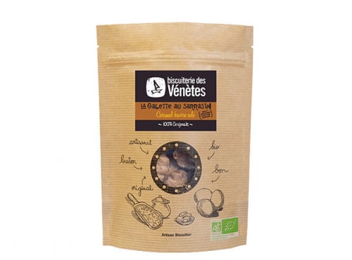 Biscuiterie des Vénètes - Galette bretonne au sarrasin aux éclats de caramel au beurre Salés