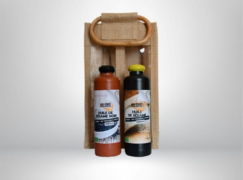 Adal Terra - Coffret cadeau - Coffret Huiles Gastronomiques de Sésame Bio et Biodynamique 2X200ml
