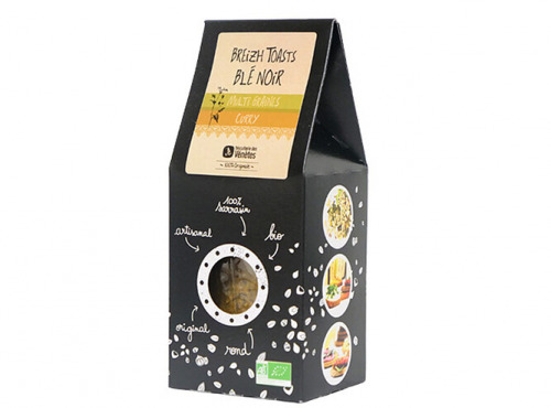 Biscuiterie des Vénètes - Toast blé noir multi-graines au curry