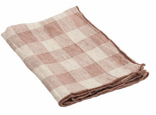 Maison de Vacances - Set de table Bourdon - Toile Mimi Vintage Vichy bois de rose - 35x50
