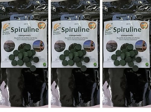 Spiruline de Beauce - Lot : 3 sachets de Spiruline en comprimés