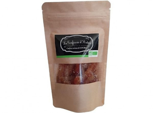 La confiserie d’antan 100% bio - Orangettes confite sucrées - sachet kraft 115 gr