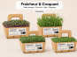 Ma Micropousse culinaire - Micro-pousses bio – Pack Fraîcheur & Croquant – Radis, pois vert, kale & roquette – 4 barquettes