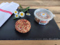 Ferme du Moulinet - Palet fromage frais*120g Lait Entier HVE - échalotte et poivron rouge