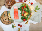 Les Viviers Cathares - Gravlax de truite bio à l'aneth et aux baies roses 120g