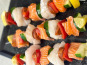 L'atelier des poissonniers - Brochettes cabillaud saumon chorizo x6