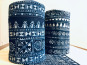 Nuage Sauvage - Boîte À Thé tissu indigo batik fait main (Noir Mat) - Ass007