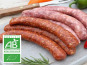 Ferme Bichet - Saucisses de bœuf BIO x6