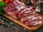 Ferme des Fabres, Vos Manges Gardiens - Poitrine à griller Porc noir 500g tranchée